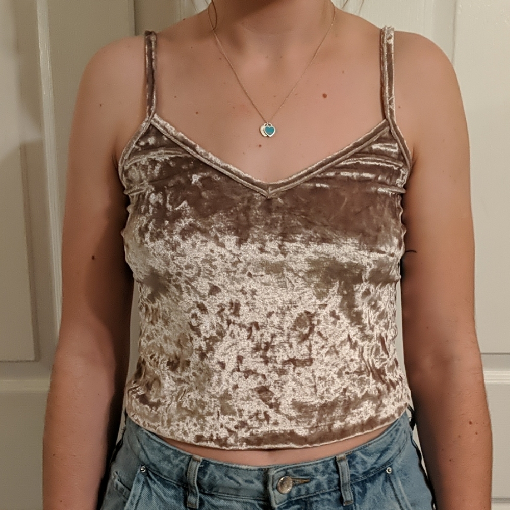 FULL TILT Velvet Crop Top